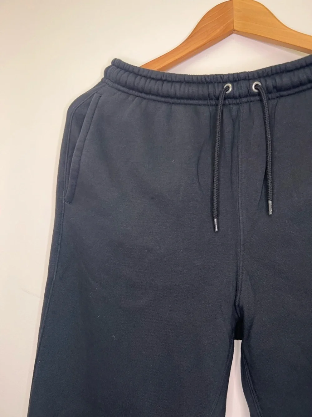 Nike Black Jogger Sweatpants Fleece Lined Drawstring Size Small